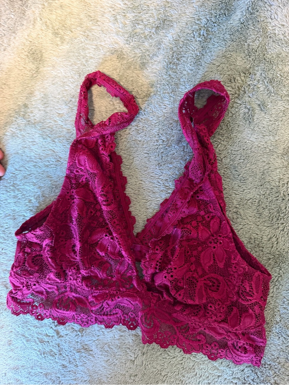 aerie Lace Bralette in Deep Berry